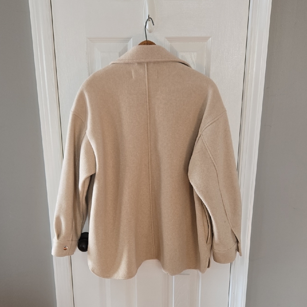 Zara Light Tan Button-Up Jacket - Picture 6 of 7